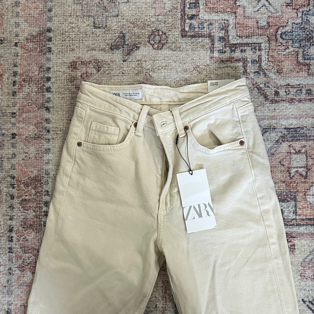 Zara Beige Denim Pants